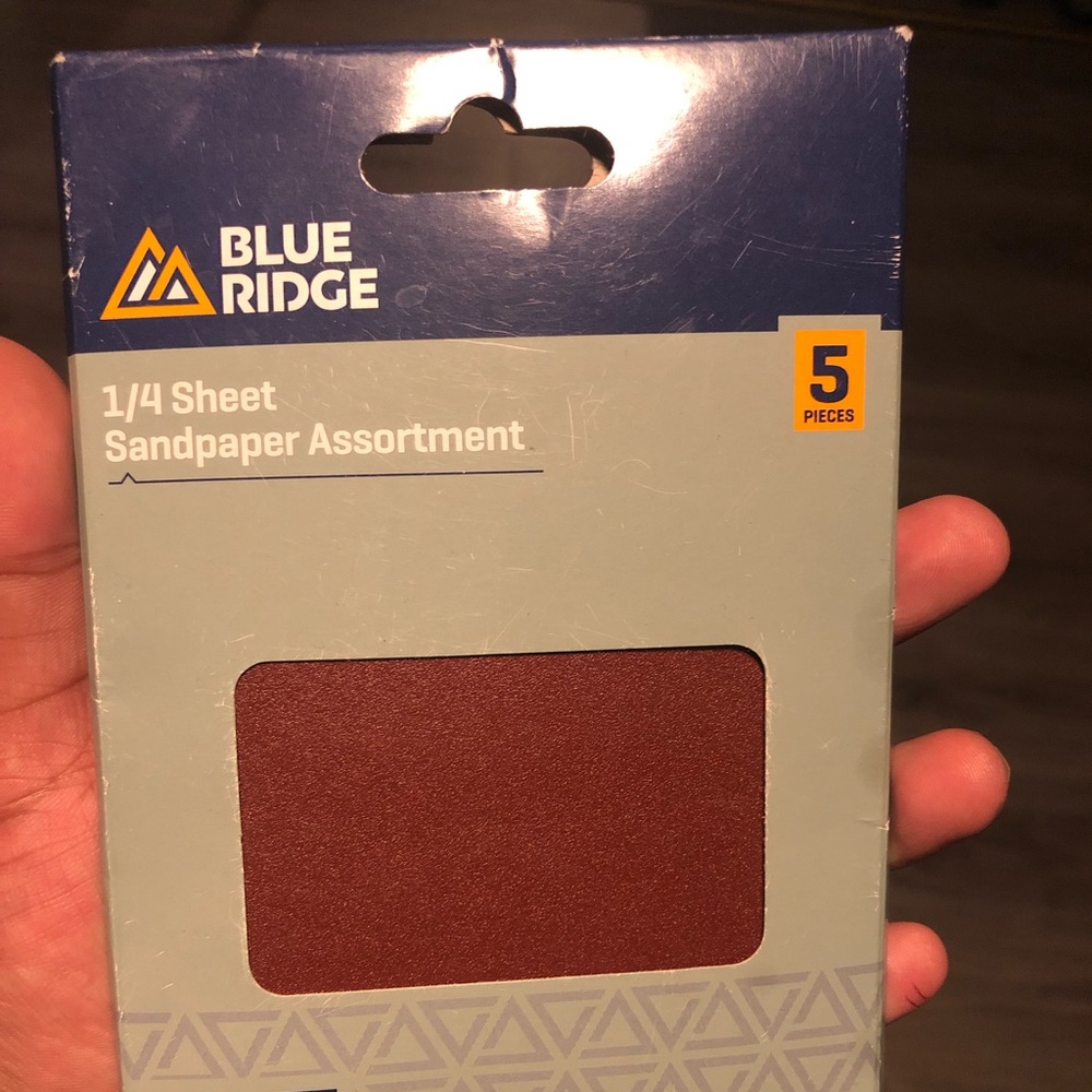 Blue Ridge 1/4 Sheet Sandpaper Assortment 5Pcs
